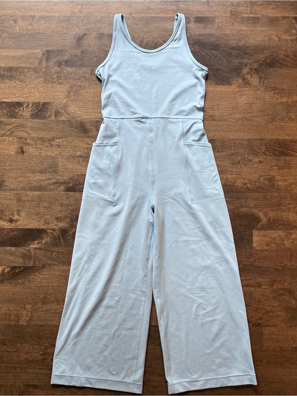 Athleta Stash Light Blue Wide-Leg Jumpsuit